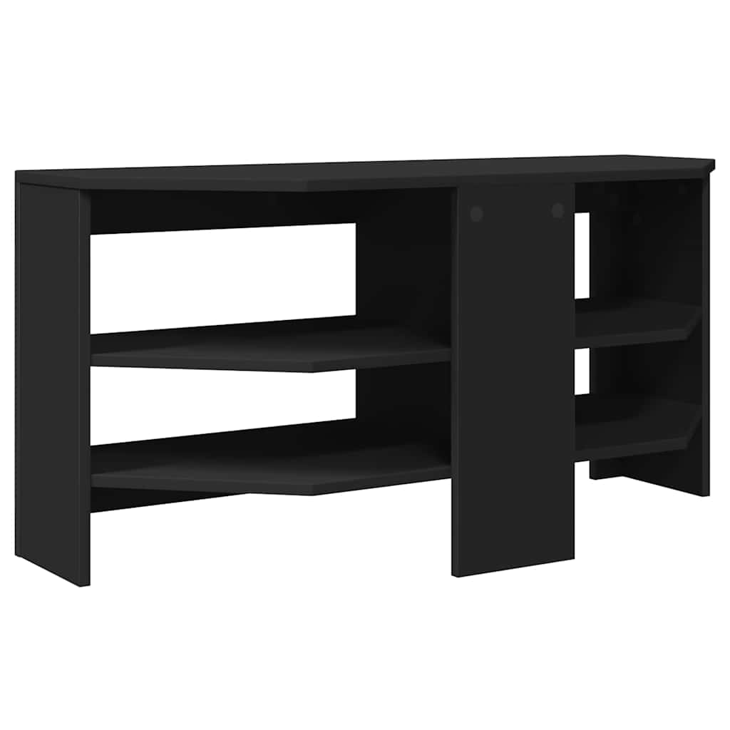HoekTVKast Zwart 102 x 40,5 x 45 cm Bewerkt hout is nu te koop bij PeponiXL, paradijselijk wonen!