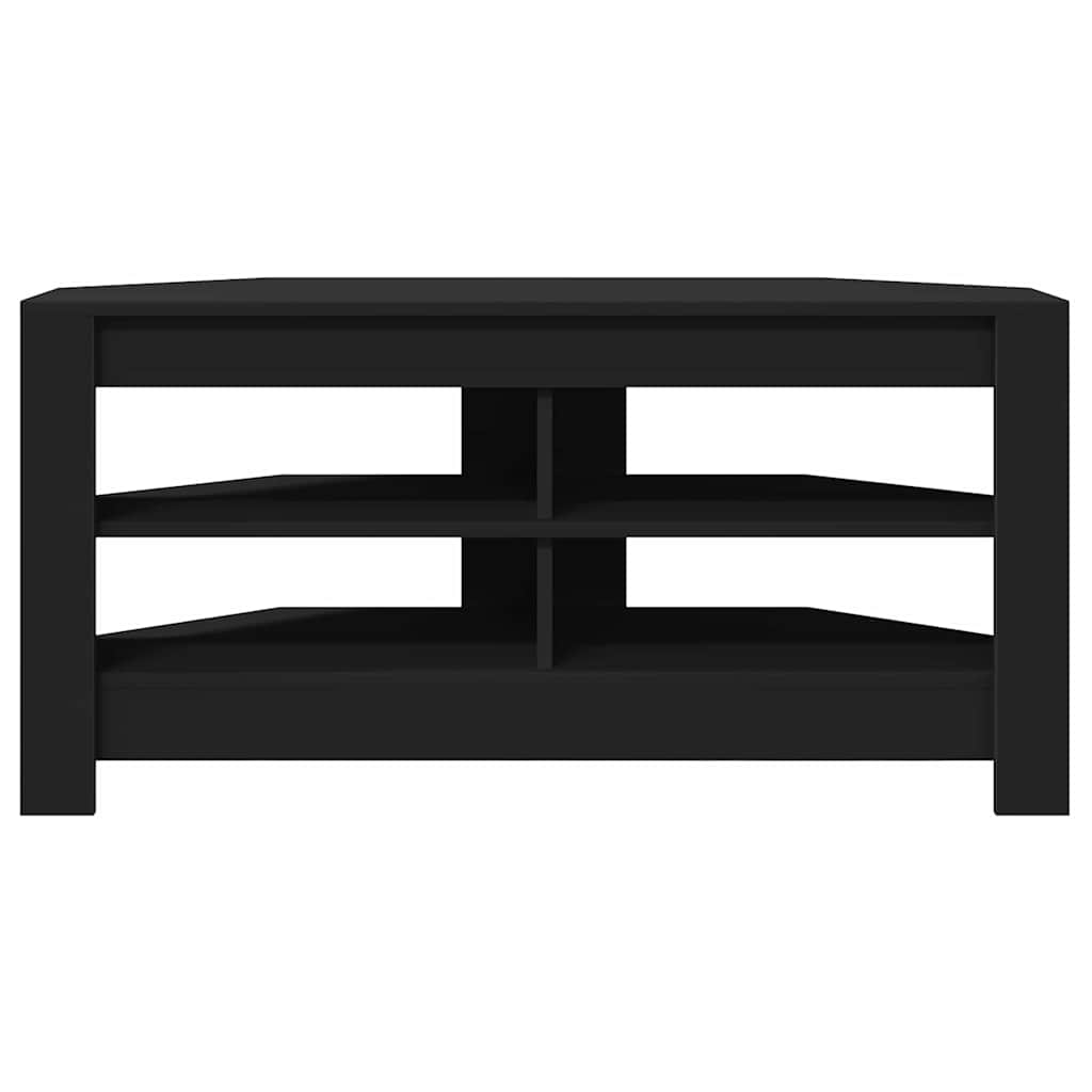 HoekTVKast Zwart 102 x 40,5 x 45 cm Bewerkt hout is nu te koop bij PeponiXL, paradijselijk wonen!