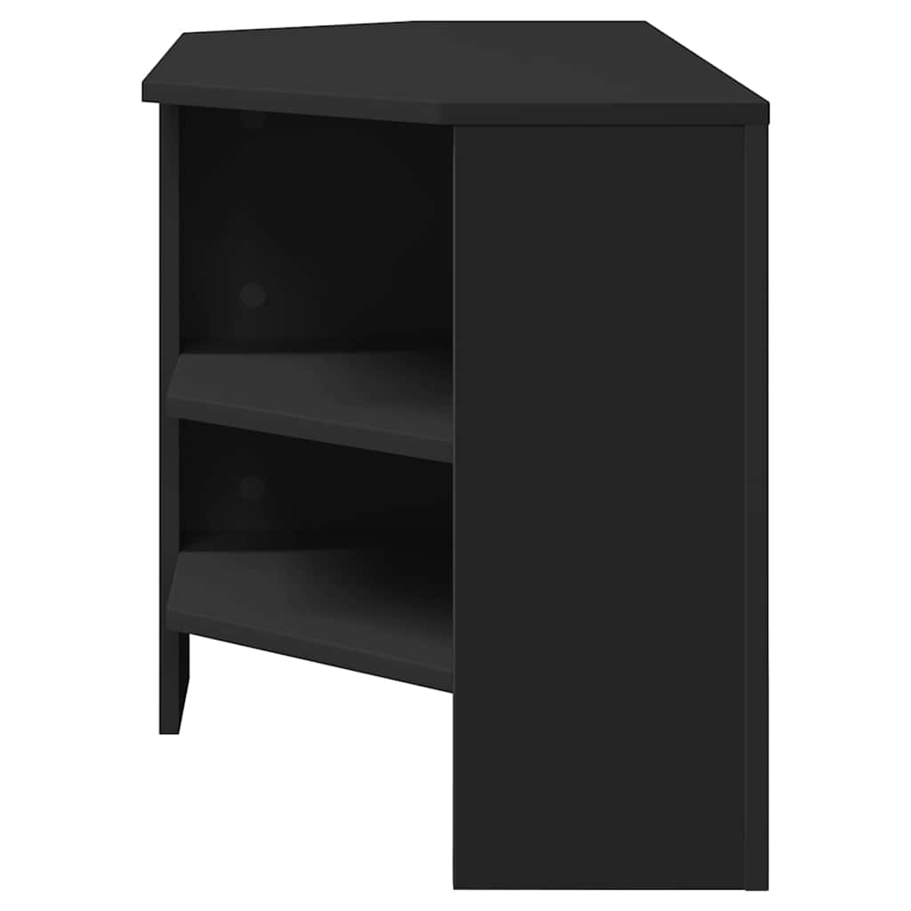 HoekTVKast Zwart 102 x 40,5 x 45 cm Bewerkt hout is nu te koop bij PeponiXL, paradijselijk wonen!