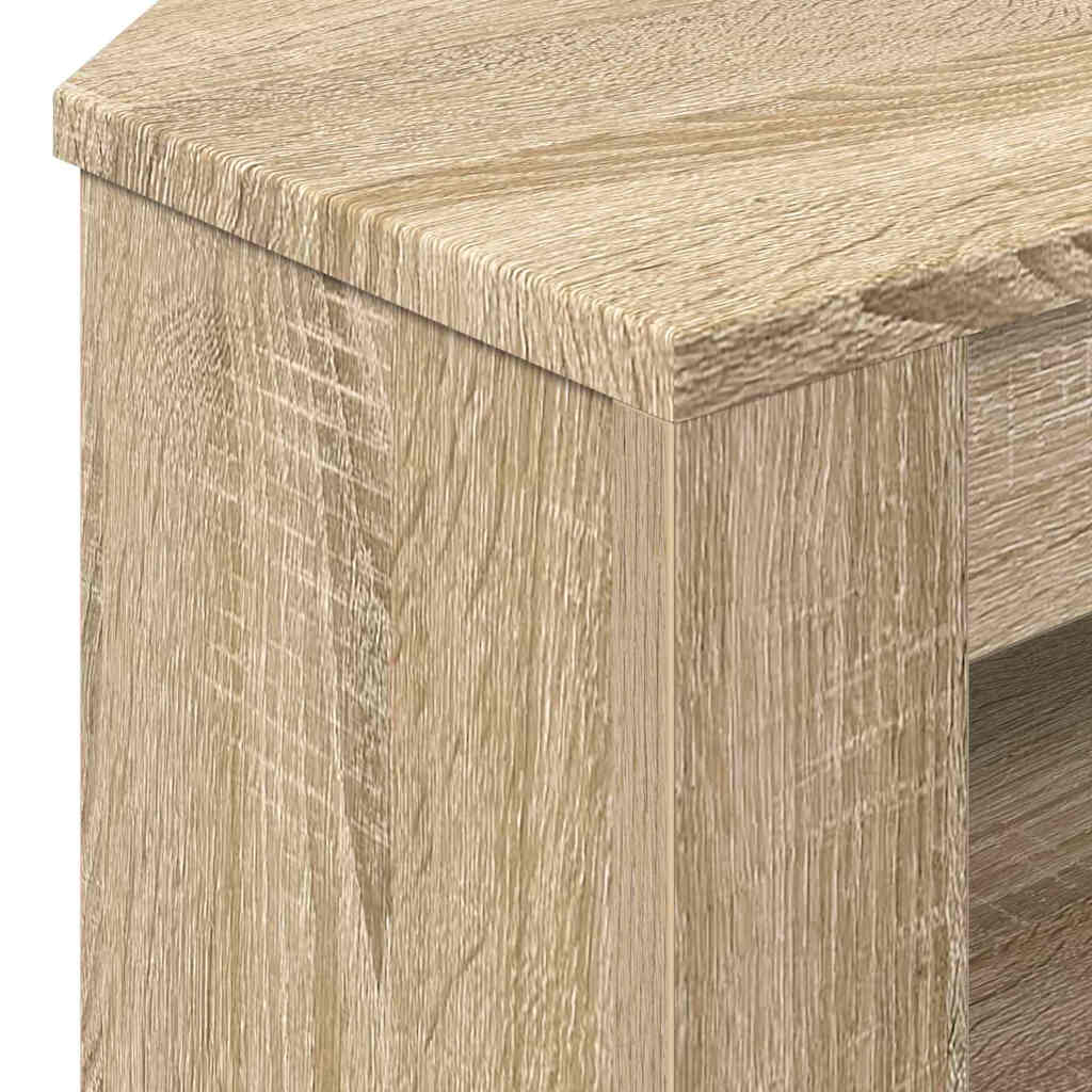 HoekTVKast Sonoma Eiken 102 x 40,5 x 45 cm Bewerkt hout is nu te koop bij PeponiXL, paradijselijk wonen!