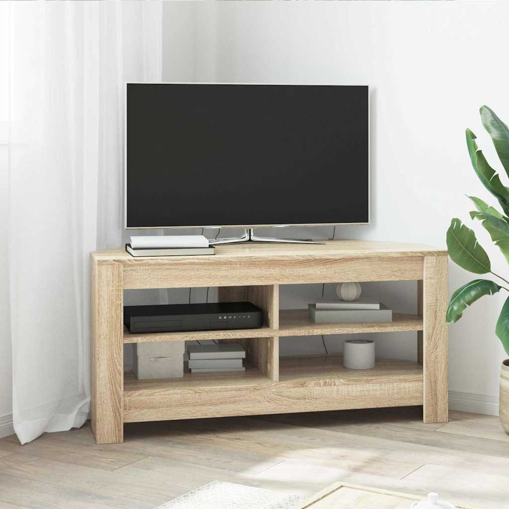 HoekTVKast Sonoma Eiken 102 x 40,5 x 45 cm Bewerkt hout is nu te koop bij PeponiXL, paradijselijk wonen!