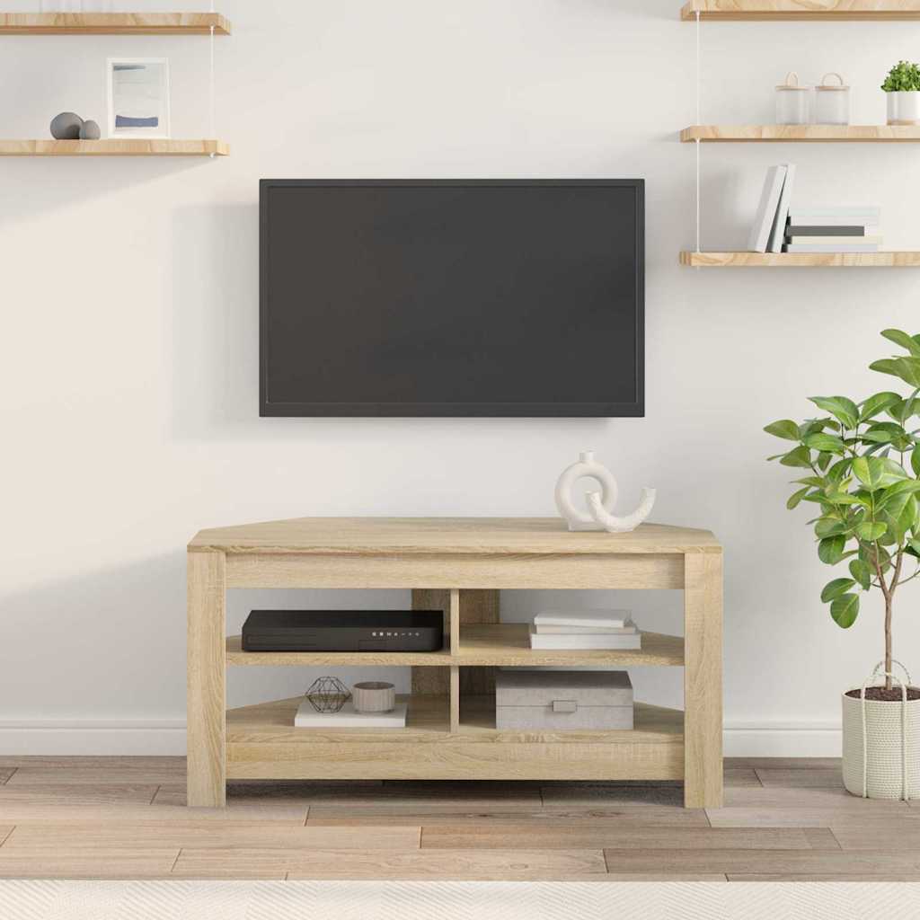 HoekTVKast Sonoma Eiken 102 x 40,5 x 45 cm Bewerkt hout is nu te koop bij PeponiXL, paradijselijk wonen!