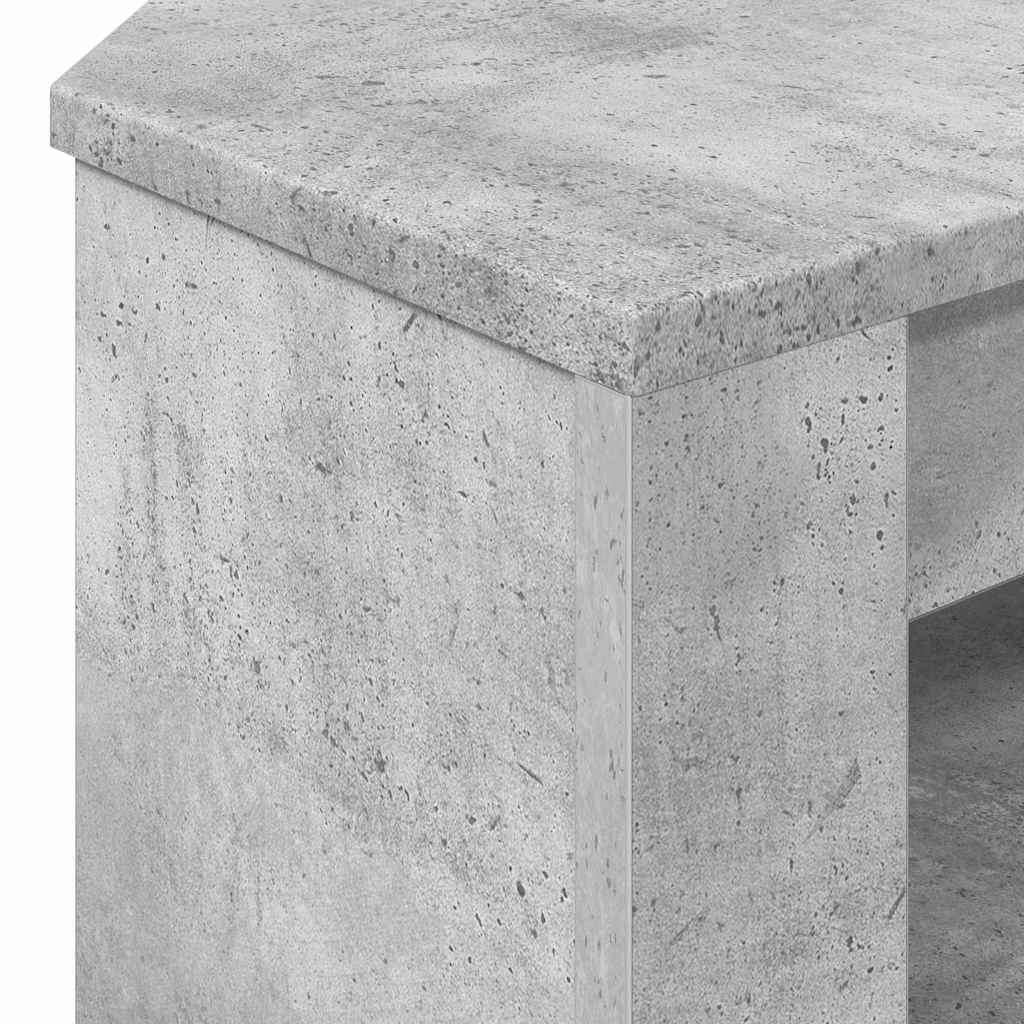 HoekTVKast Beton Grijs 102 x 40,5 x 45 cm Bewerkt hout is nu te koop bij PeponiXL, paradijselijk wonen!