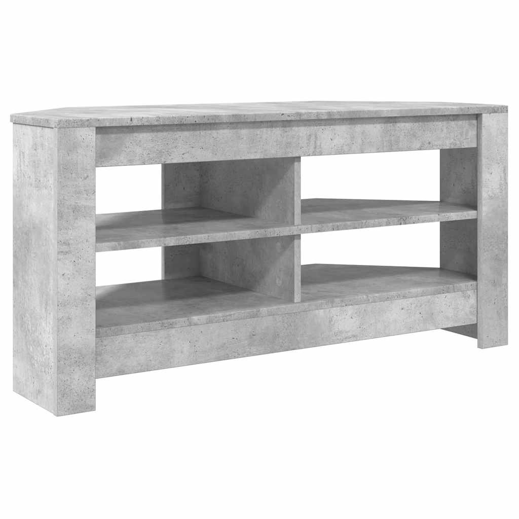 HoekTVKast Beton Grijs 102 x 40,5 x 45 cm Bewerkt hout is nu te koop bij PeponiXL, paradijselijk wonen!