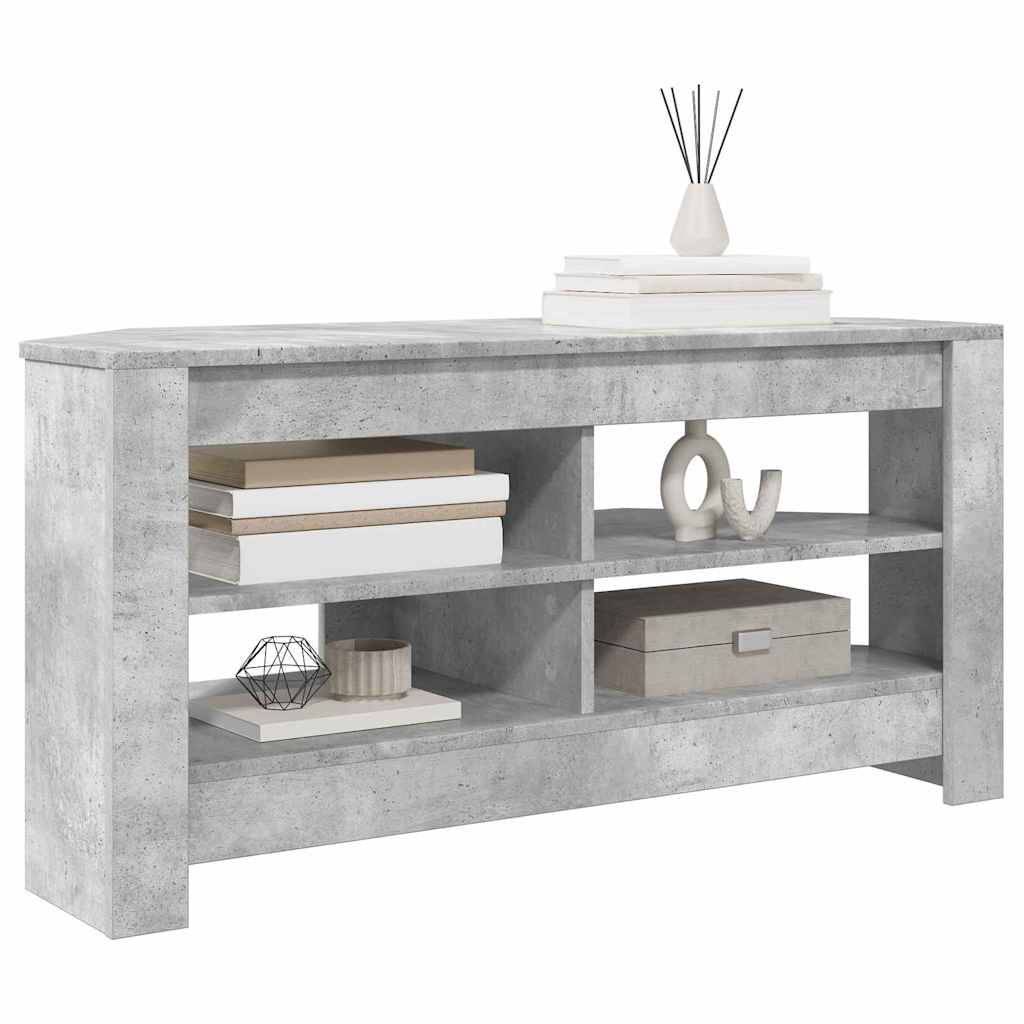 HoekTVKast Beton Grijs 102 x 40,5 x 45 cm Bewerkt hout is nu te koop bij PeponiXL, paradijselijk wonen!