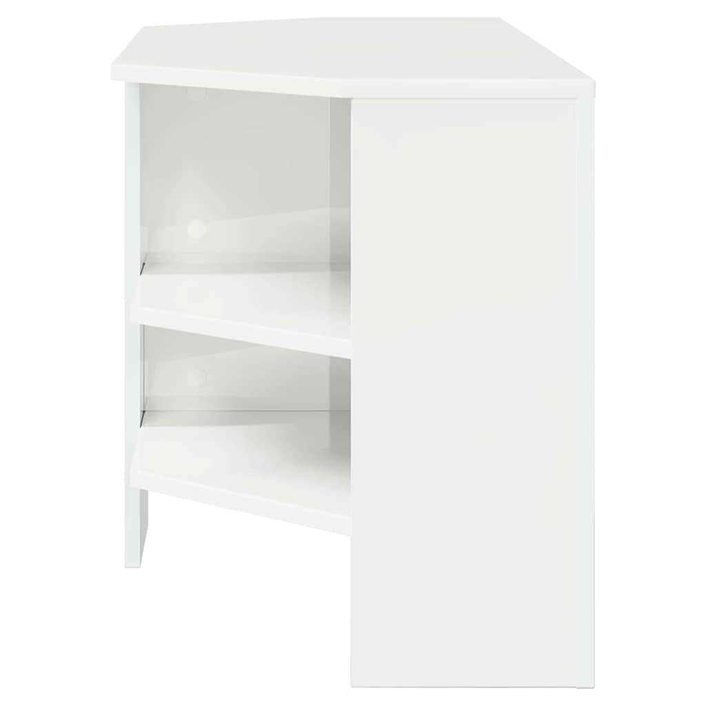 HoekTVKast Hoogglans Wit 102 x 40,5 x 45 cm Bewerkt hout is nu te koop bij PeponiXL, paradijselijk wonen!