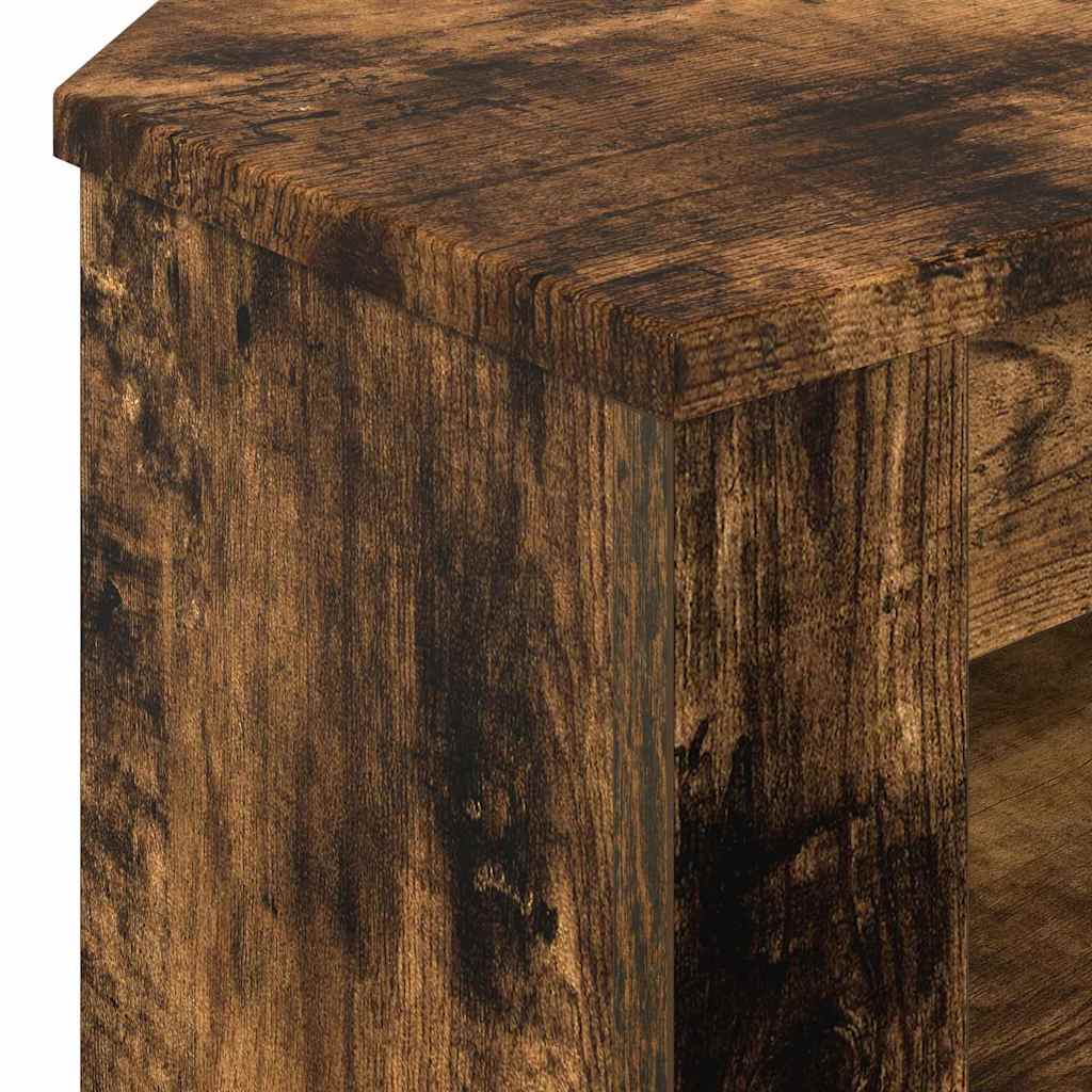 HoekTVKast Gerookt eiken 102 x 40,5 x 45 cm Bewerkt hout is nu te koop bij PeponiXL, paradijselijk wonen!