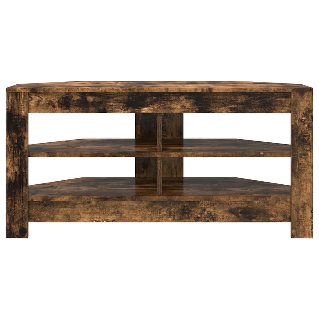 HoekTVKast Gerookt eiken 102 x 40,5 x 45 cm Bewerkt hout is nu te koop bij PeponiXL, paradijselijk wonen!