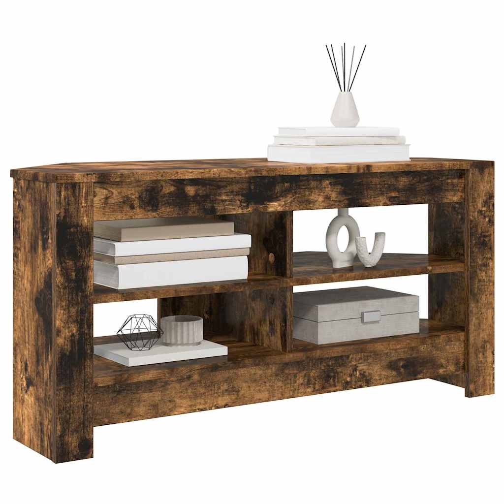 HoekTVKast Gerookt eiken 102 x 40,5 x 45 cm Bewerkt hout is nu te koop bij PeponiXL, paradijselijk wonen!