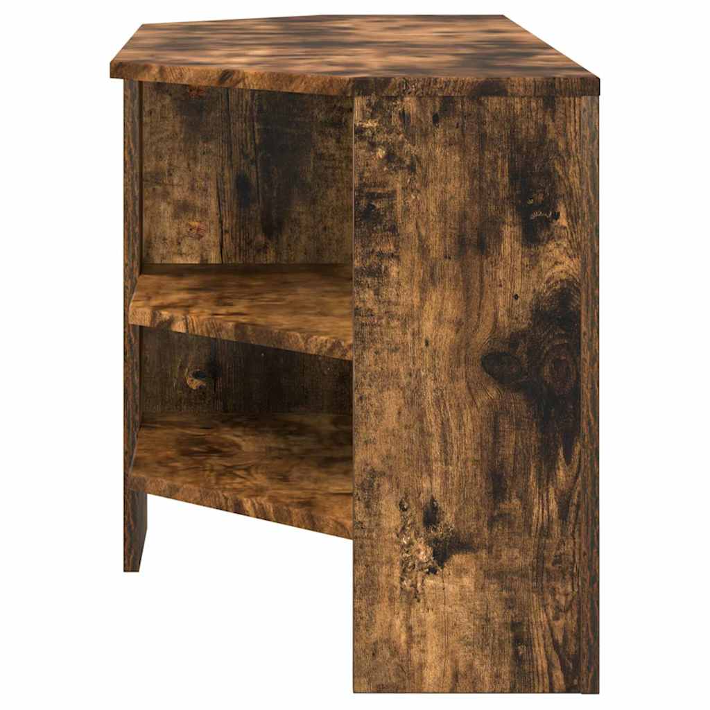 HoekTVKast Gerookt eiken 102 x 40,5 x 45 cm Bewerkt hout is nu te koop bij PeponiXL, paradijselijk wonen!