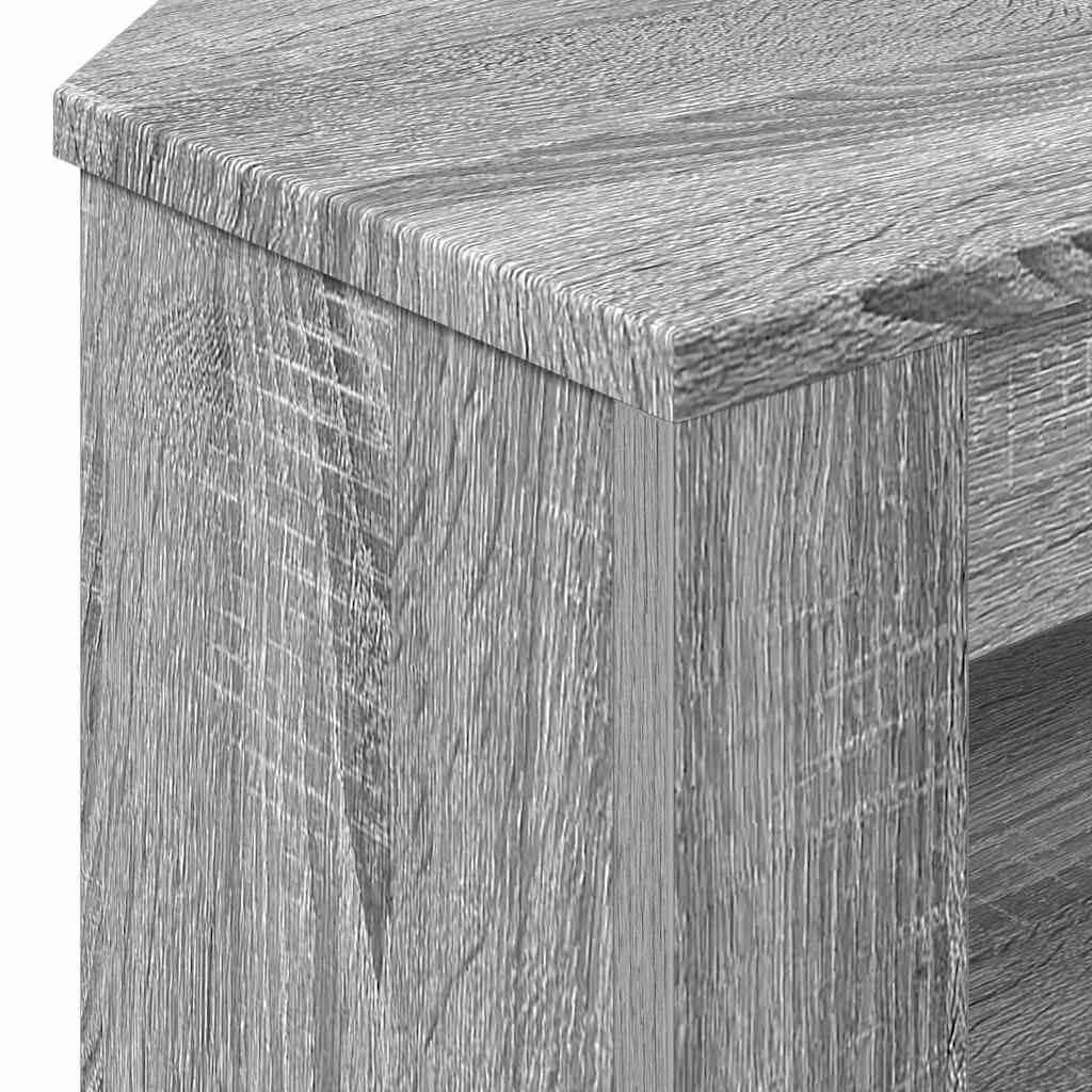 HoekTVKast Grijs Sonoma 102 x 40,5 x 45 cm Bewerkt hout is nu te koop bij PeponiXL, paradijselijk wonen!