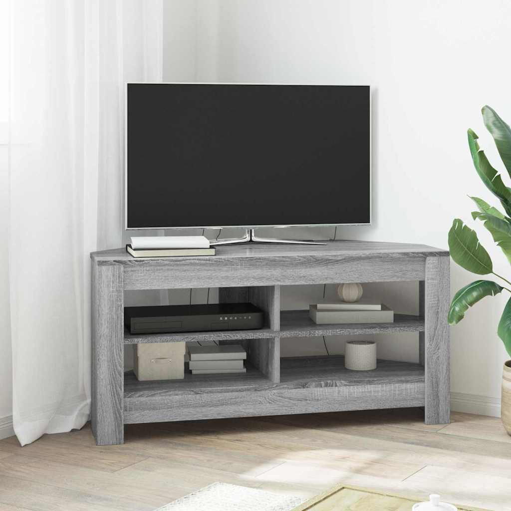HoekTVKast Grijs Sonoma 102 x 40,5 x 45 cm Bewerkt hout is nu te koop bij PeponiXL, paradijselijk wonen!