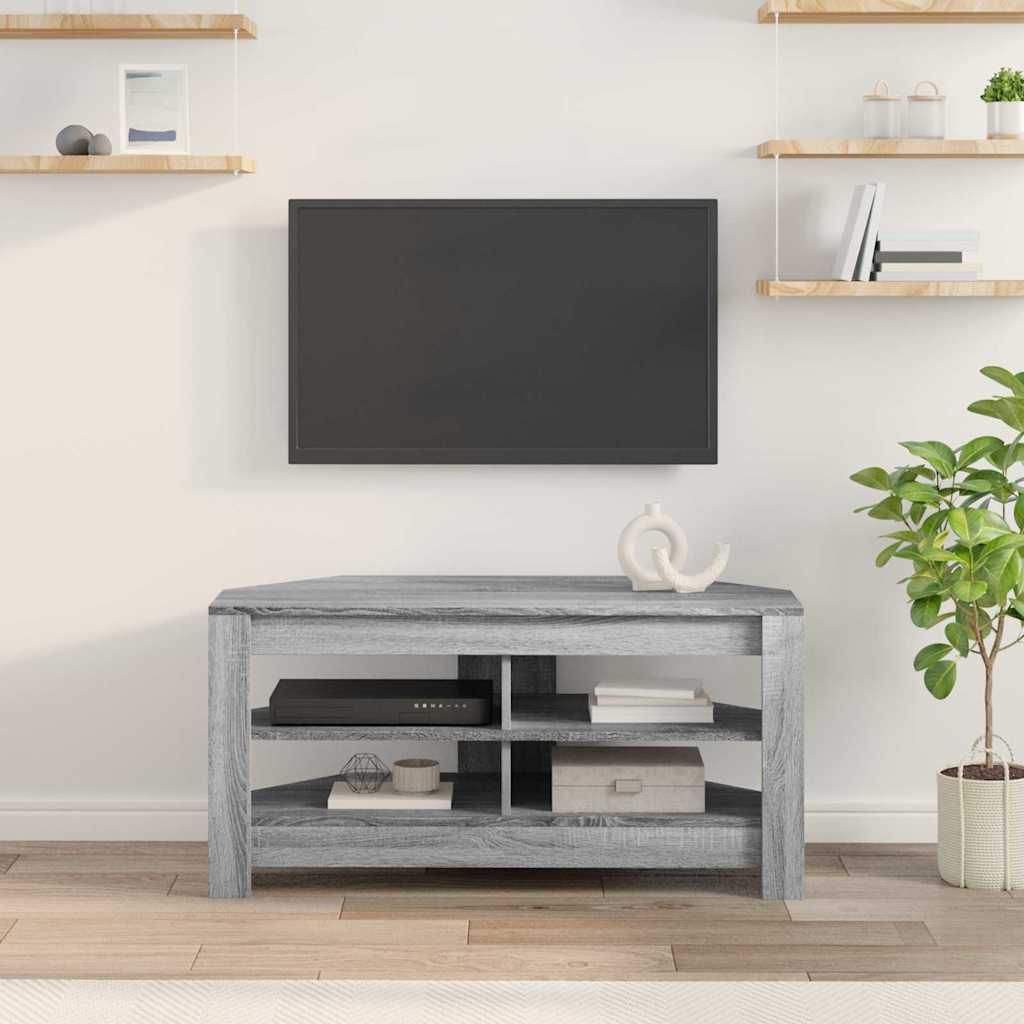HoekTVKast Grijs Sonoma 102 x 40,5 x 45 cm Bewerkt hout is nu te koop bij PeponiXL, paradijselijk wonen!