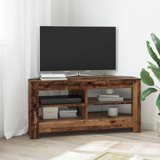 HoekTVKast Oud Hout 102 x 40,5 x 45 cm Bewerkt hout is nu te koop bij PeponiXL, paradijselijk wonen!