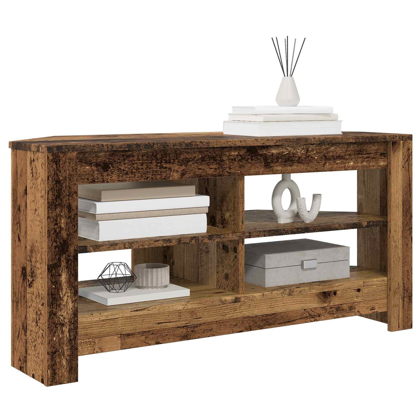 HoekTVKast Oud Hout 102 x 40,5 x 45 cm Bewerkt hout is nu te koop bij PeponiXL, paradijselijk wonen!