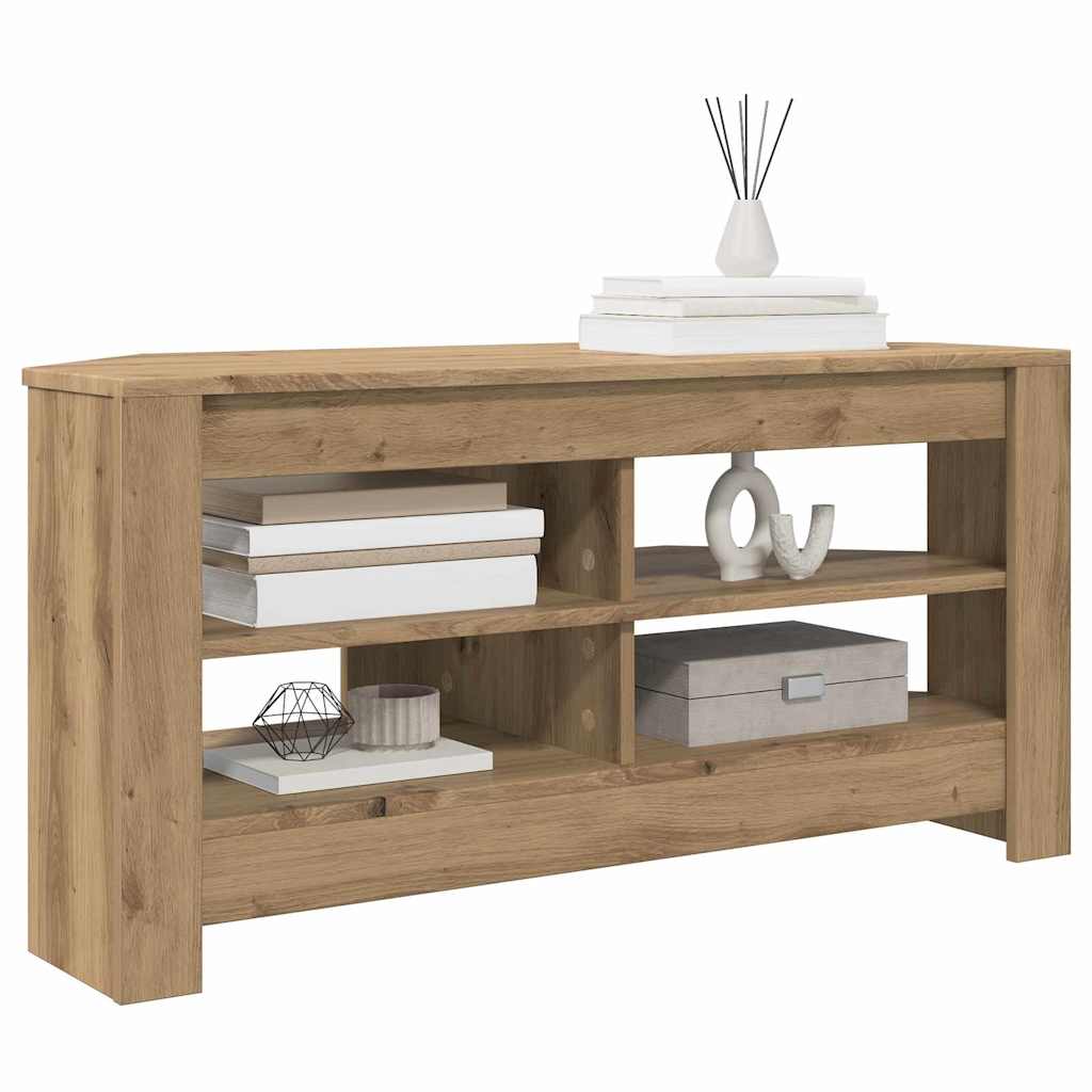 HoekTVKast 102 x 40,5 x 45 cm Artisan Eiken Bewerkt hout