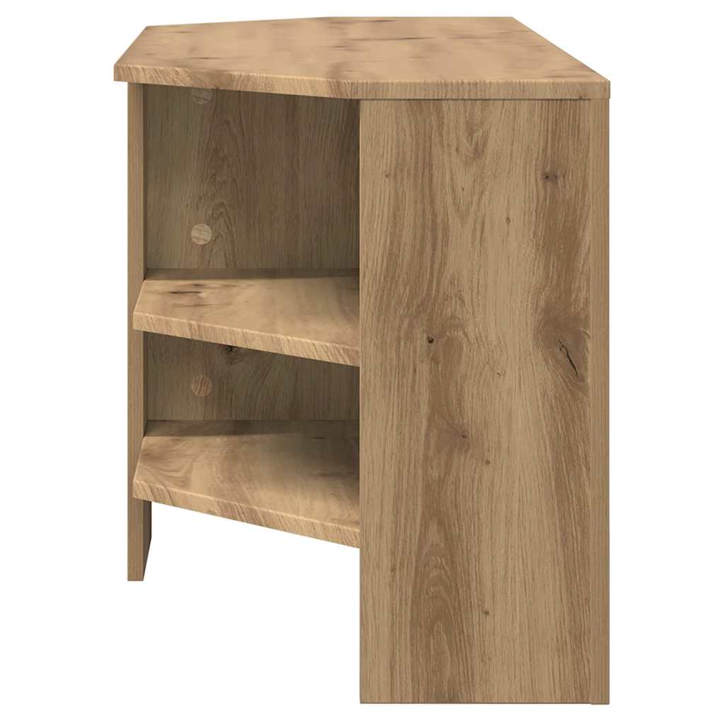 HoekTVKast 102 x 40,5 x 45 cm Artisan Eiken Bewerkt hout