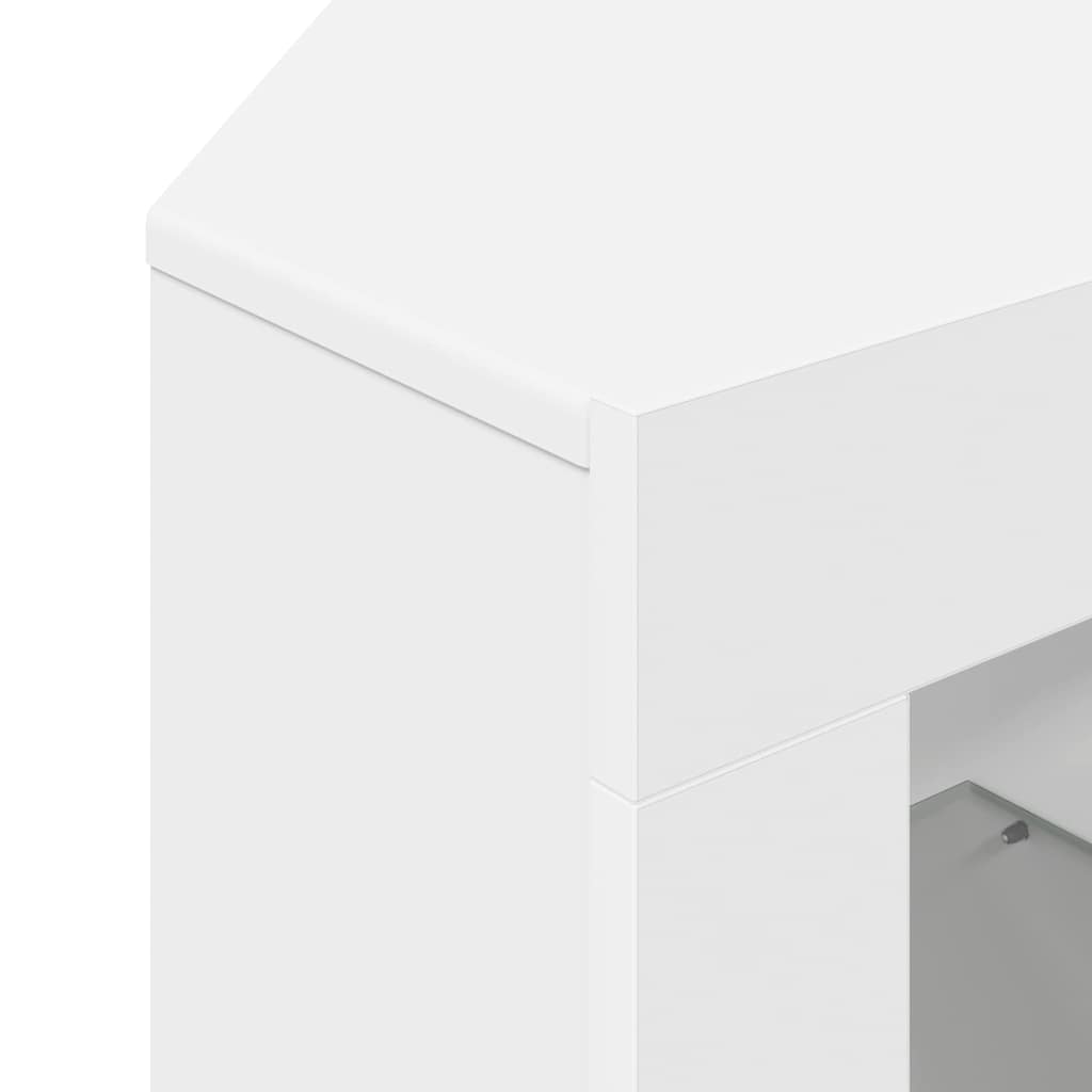 Hoek LED TV Kast Wandgemonteerd Wit 100x40x68cm Bewerkt hout is nu te koop bij PeponiXL, paradijselijk wonen!