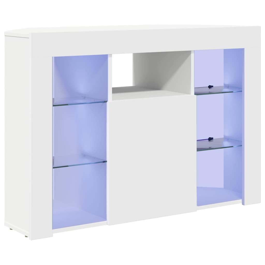 Hoek LED TV Kast Wandgemonteerd Wit 100x40x68cm Bewerkt hout is nu te koop bij PeponiXL, paradijselijk wonen!