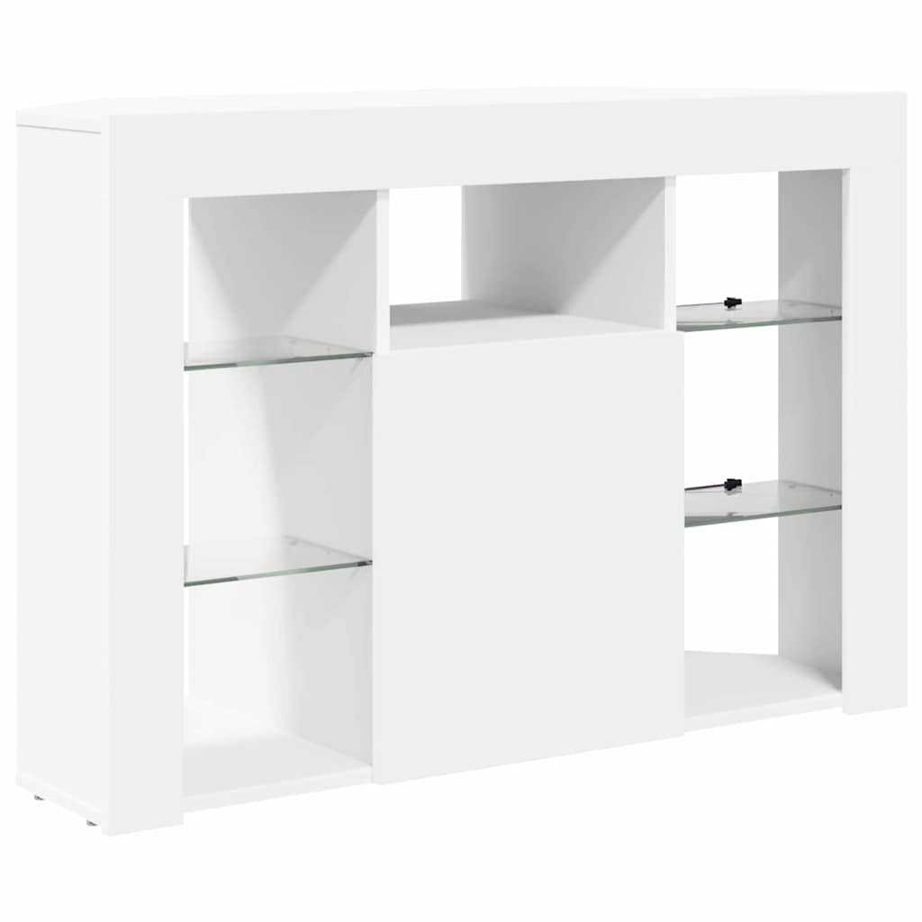 Hoek LED TV Kast Wandgemonteerd Wit 100x40x68cm Bewerkt hout is nu te koop bij PeponiXL, paradijselijk wonen!