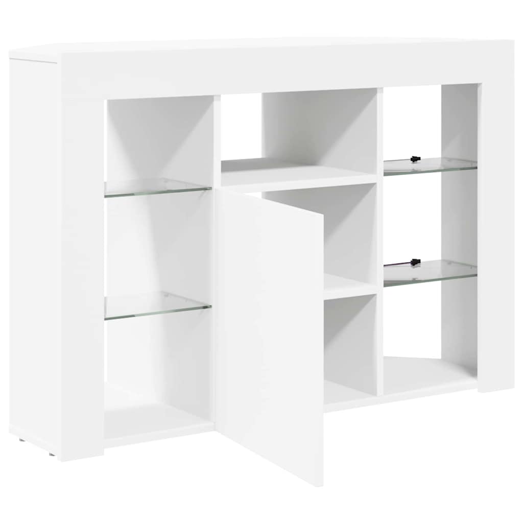Hoek LED TV Kast Wandgemonteerd Wit 100x40x68cm Bewerkt hout is nu te koop bij PeponiXL, paradijselijk wonen!