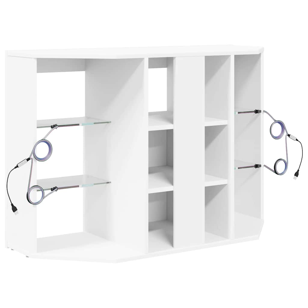 Hoek LED TV Kast Wandgemonteerd Wit 100x40x68cm Bewerkt hout is nu te koop bij PeponiXL, paradijselijk wonen!