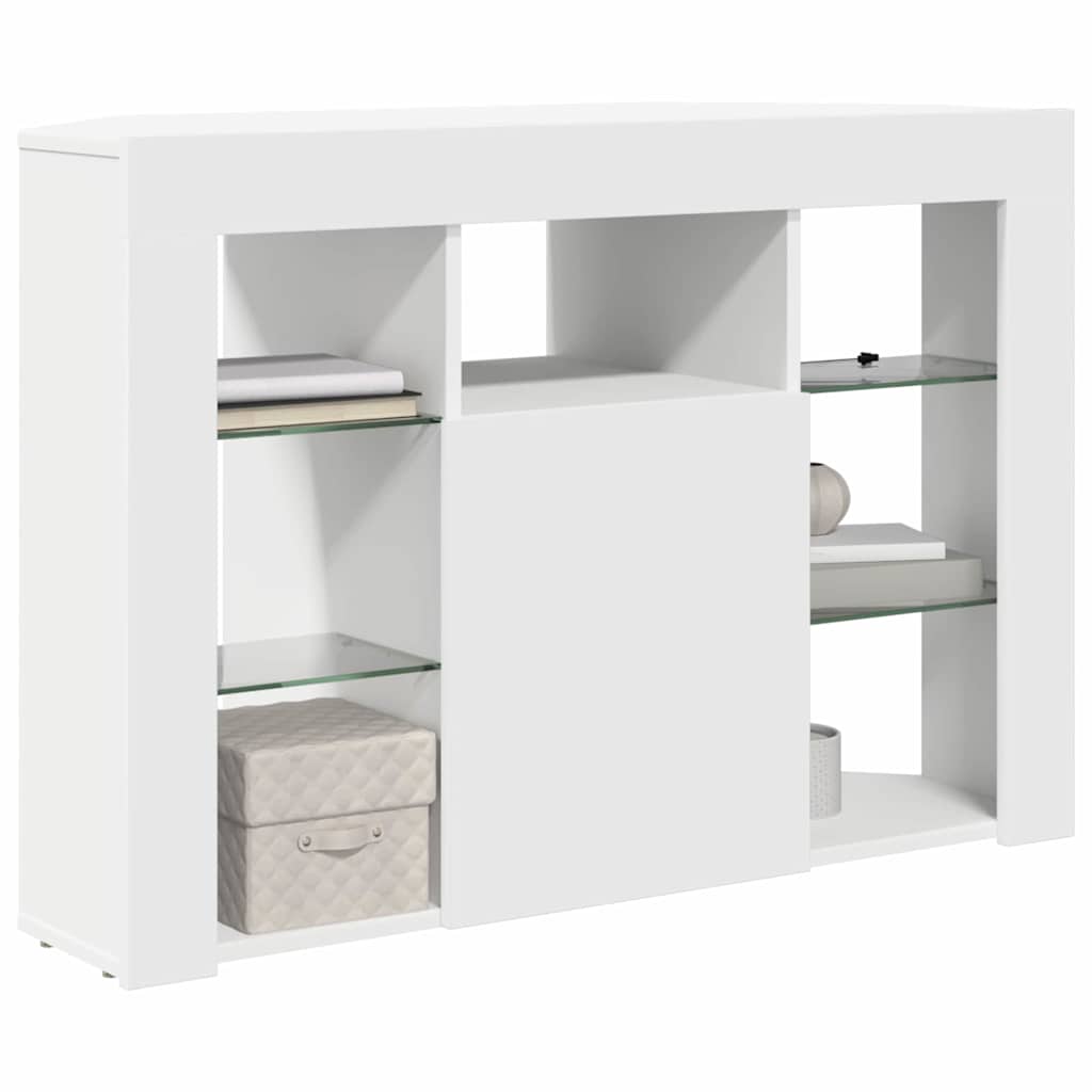Hoek LED TV Kast Wandgemonteerd Wit 100x40x68cm Bewerkt hout is nu te koop bij PeponiXL, paradijselijk wonen!