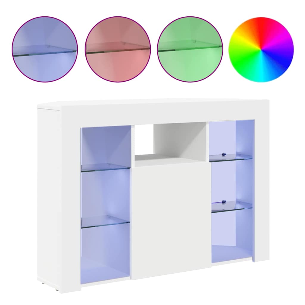 Hoek LED TV Kast Wandgemonteerd Wit 100x40x68cm Bewerkt hout is nu te koop bij PeponiXL, paradijselijk wonen!