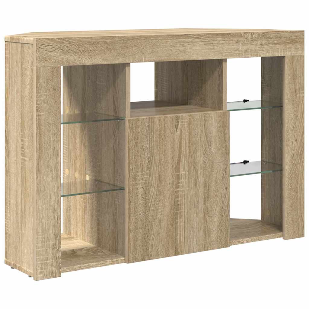 Hoek LED TV Kast Sonoma Eiken 100x40x68cm Bewerkt hout is nu te koop bij PeponiXL, paradijselijk wonen!