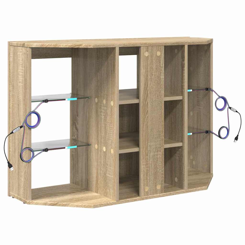 Hoek LED TV Kast Sonoma Eiken 100x40x68cm Bewerkt hout is nu te koop bij PeponiXL, paradijselijk wonen!