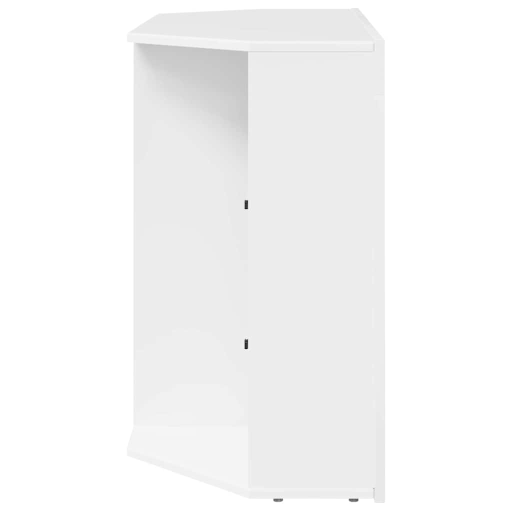 Hoek LED TV Kast Hoogglans Wit 100x40x68cm Bewerkt hout is nu te koop bij PeponiXL, paradijselijk wonen!
