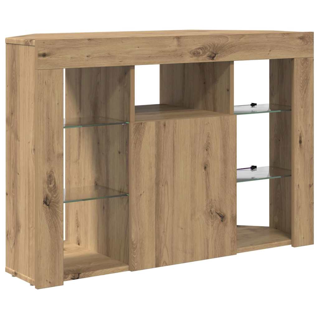Hoek LED TV Kast 100x40x68cm Artisan Eiken Bewerkt hout is nu te koop bij PeponiXL, paradijselijk wonen!