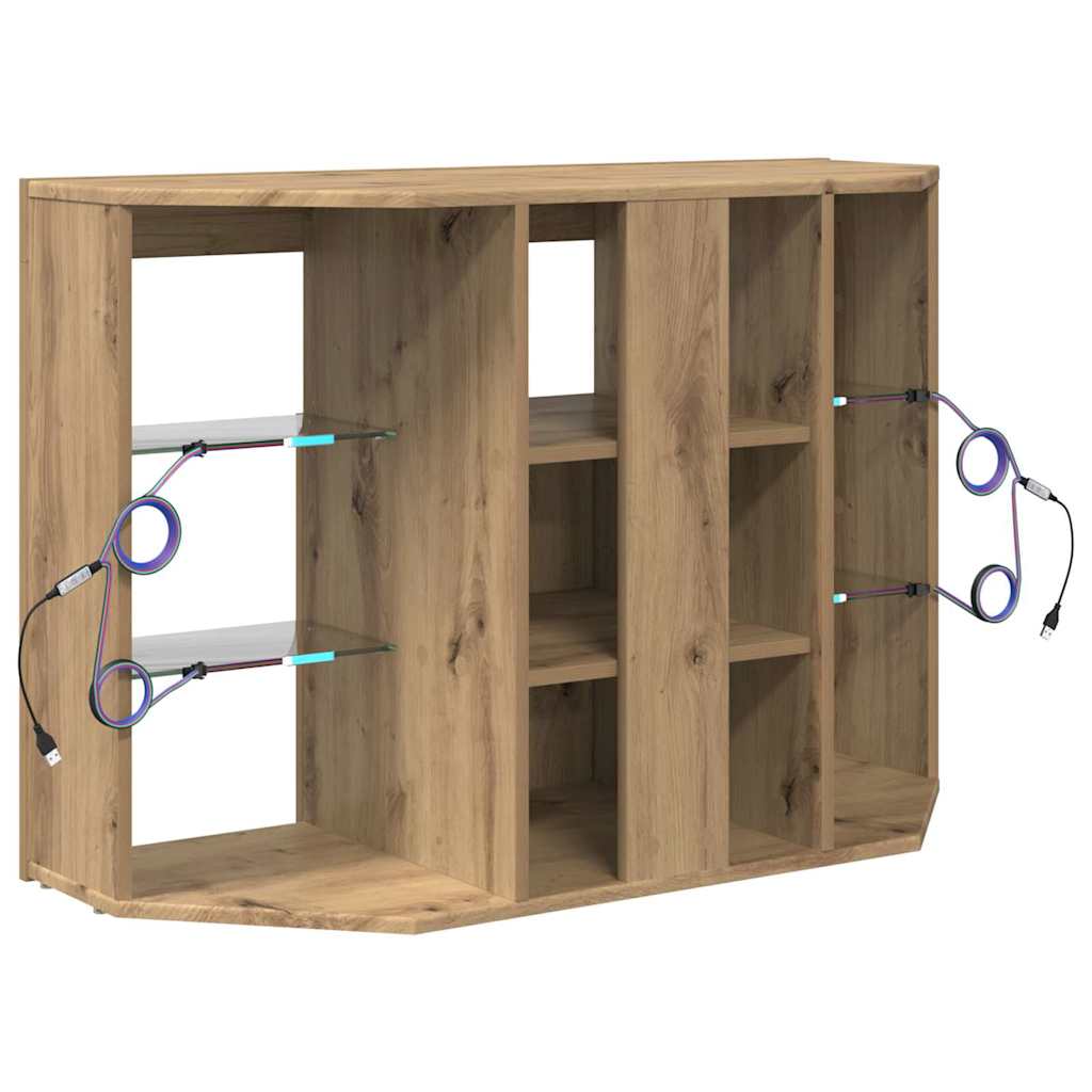 Hoek LED TV Kast 100x40x68cm Artisan Eiken Bewerkt hout is nu te koop bij PeponiXL, paradijselijk wonen!