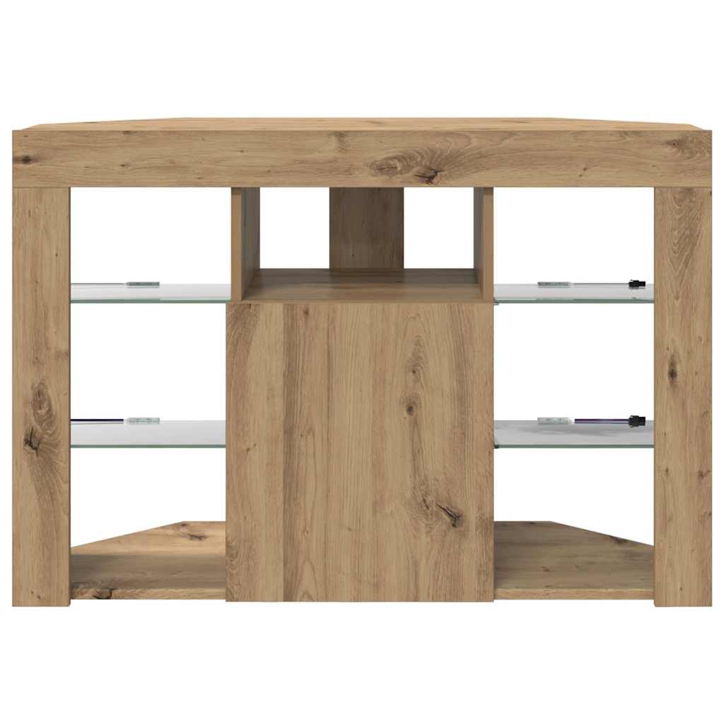 Hoek LED TV Kast 100x40x68cm Artisan Eiken Bewerkt hout is nu te koop bij PeponiXL, paradijselijk wonen!