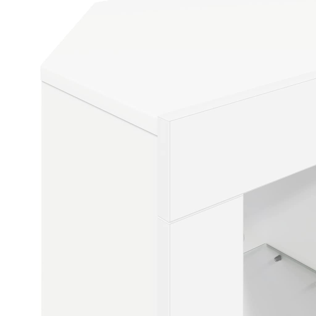 Hoek LED TV Kast Wit 100 x 40 x 50 cm Bewerkt hout is nu te koop bij PeponiXL, paradijselijk wonen!