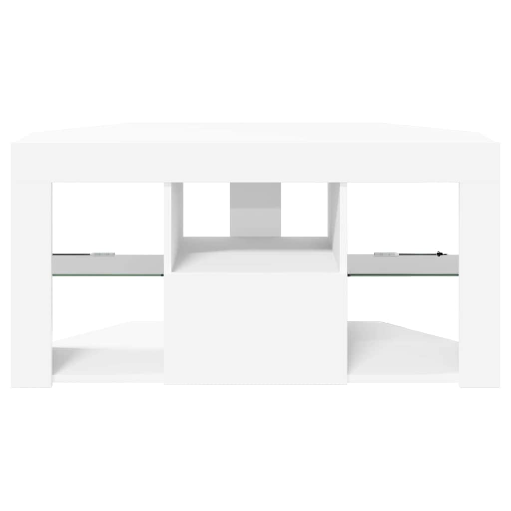 Hoek LED TV Kast Wit 100 x 40 x 50 cm Bewerkt hout is nu te koop bij PeponiXL, paradijselijk wonen!