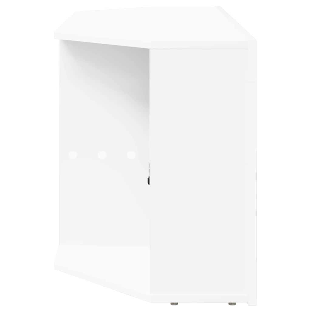 Hoek LED TV Kast Wit 100 x 40 x 50 cm Bewerkt hout is nu te koop bij PeponiXL, paradijselijk wonen!