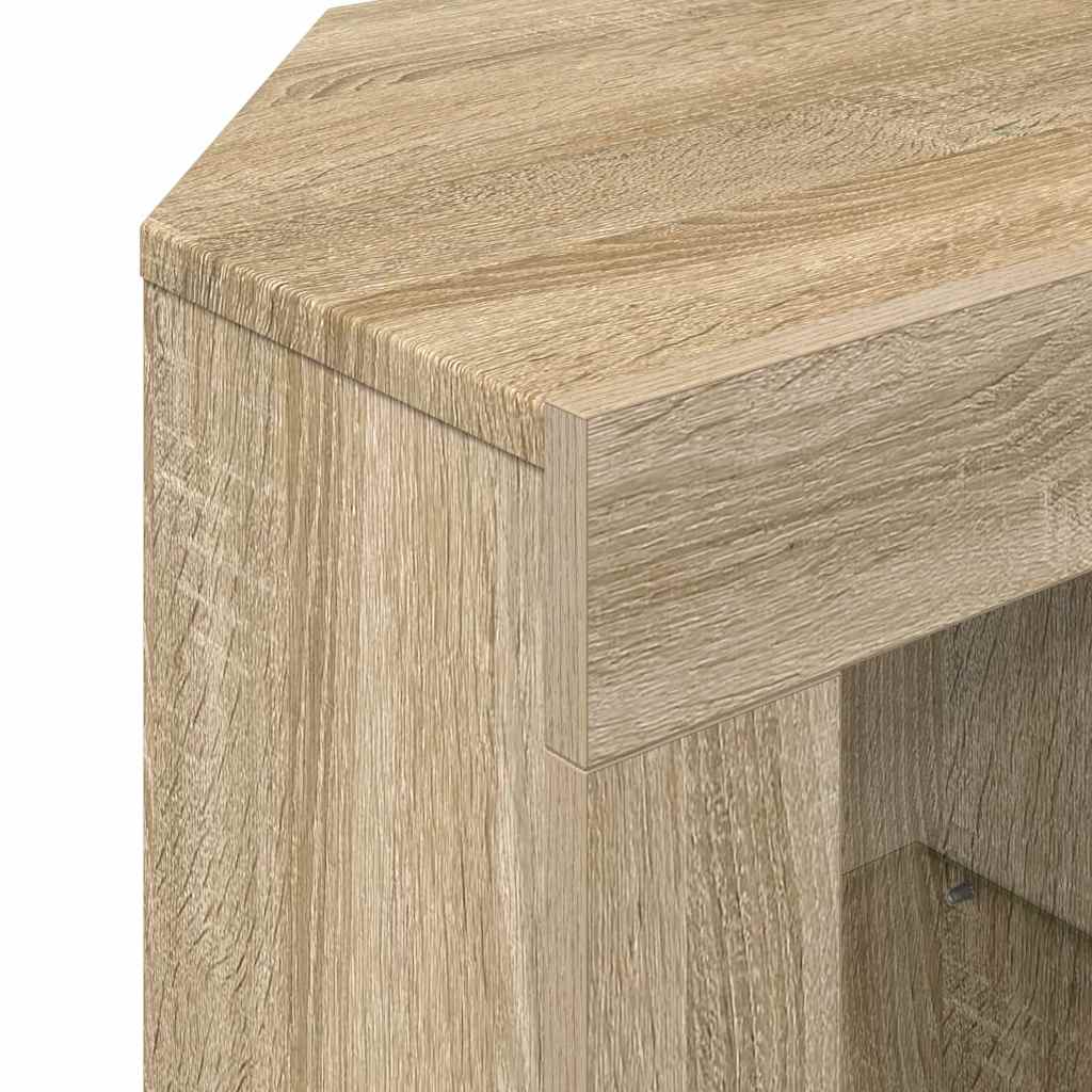 Hoek LED TV Kast Sonoma Eiken 100 x 40 x 50 cm Bewerkt hout is nu te koop bij PeponiXL, paradijselijk wonen!