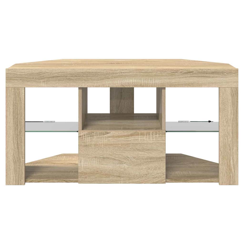 Hoek LED TV Kast Sonoma Eiken 100 x 40 x 50 cm Bewerkt hout is nu te koop bij PeponiXL, paradijselijk wonen!