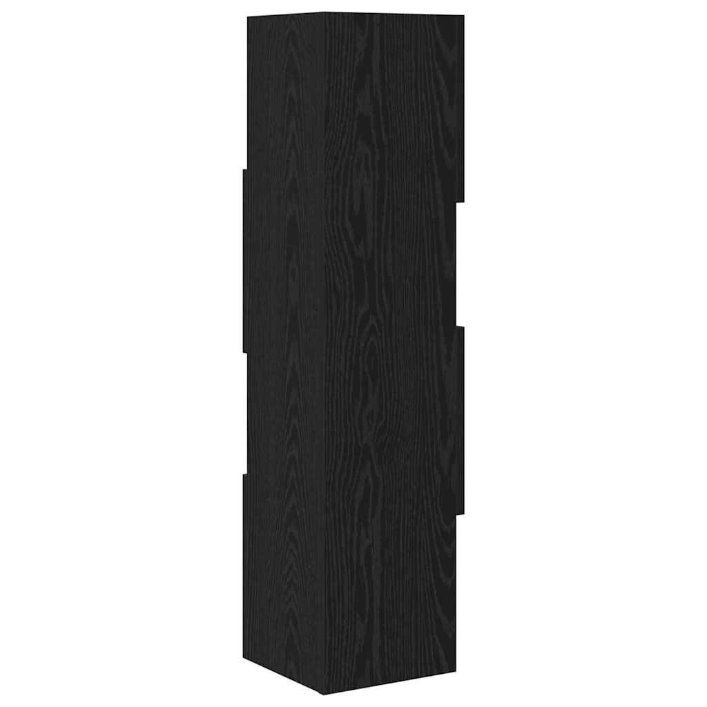 Hoekkast Zwart Eiken 25,5x25x102cm Bewerkt hout is nu te koop bij PeponiXL, paradijselijk wonen!