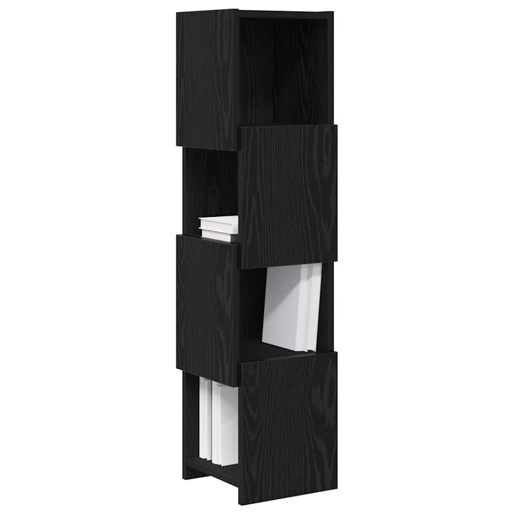 Hoekkast Zwart Eiken 25,5x25x102cm Bewerkt hout is nu te koop bij PeponiXL, paradijselijk wonen!