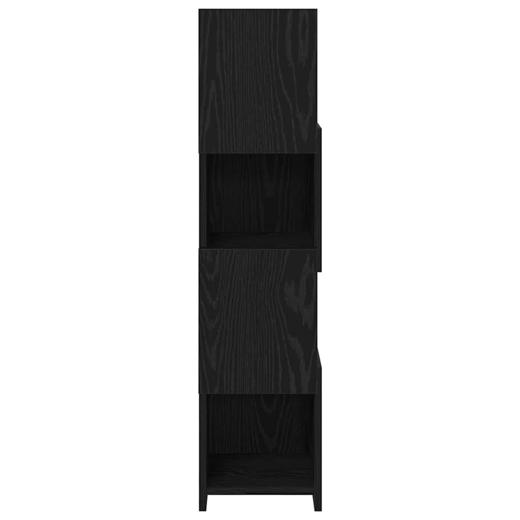 Hoekkast Zwart Eiken 25,5x25x102cm Bewerkt hout is nu te koop bij PeponiXL, paradijselijk wonen!