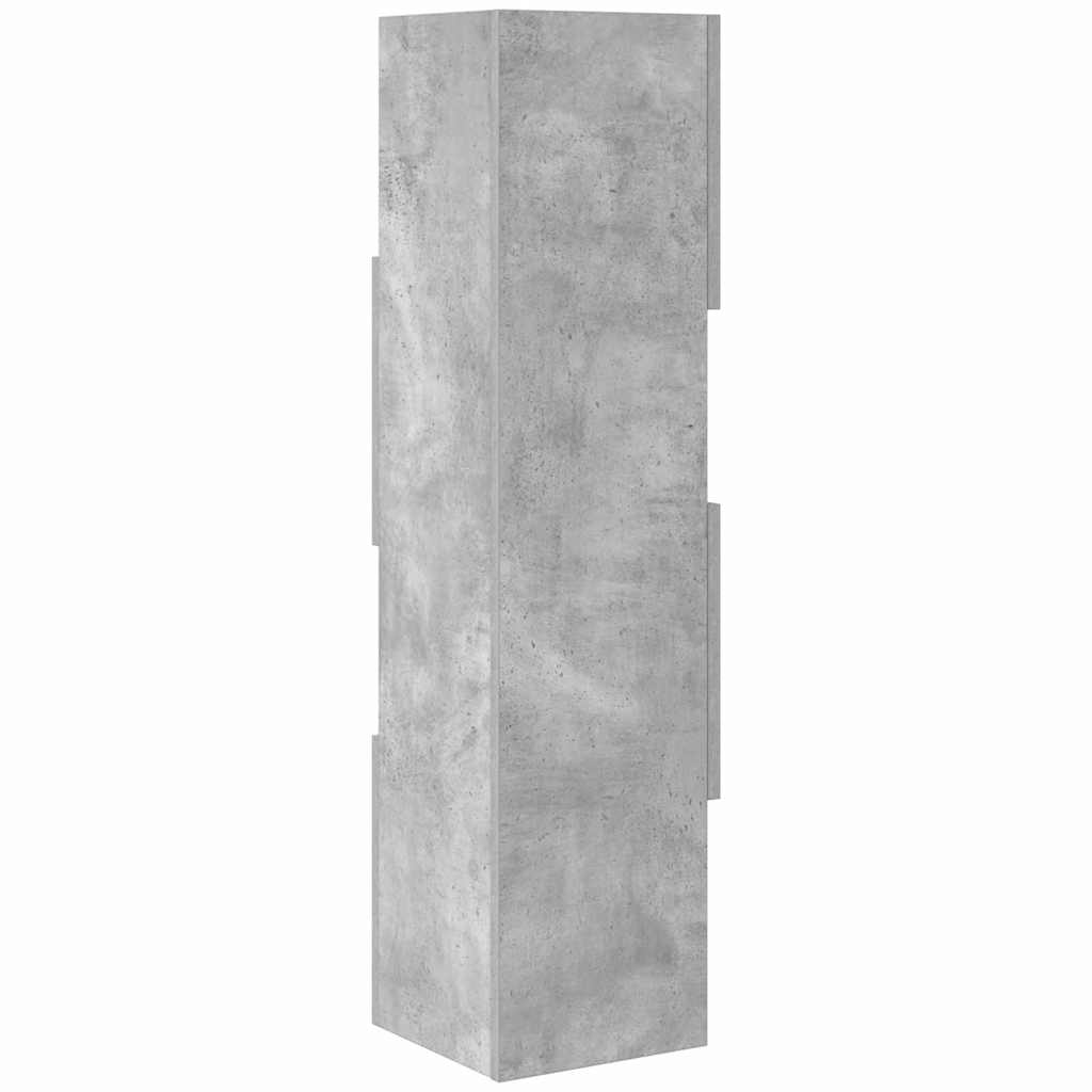Hoekkast Beton Grijs 25,5x25x102cm Bewerkt hout is nu te koop bij PeponiXL, paradijselijk wonen!