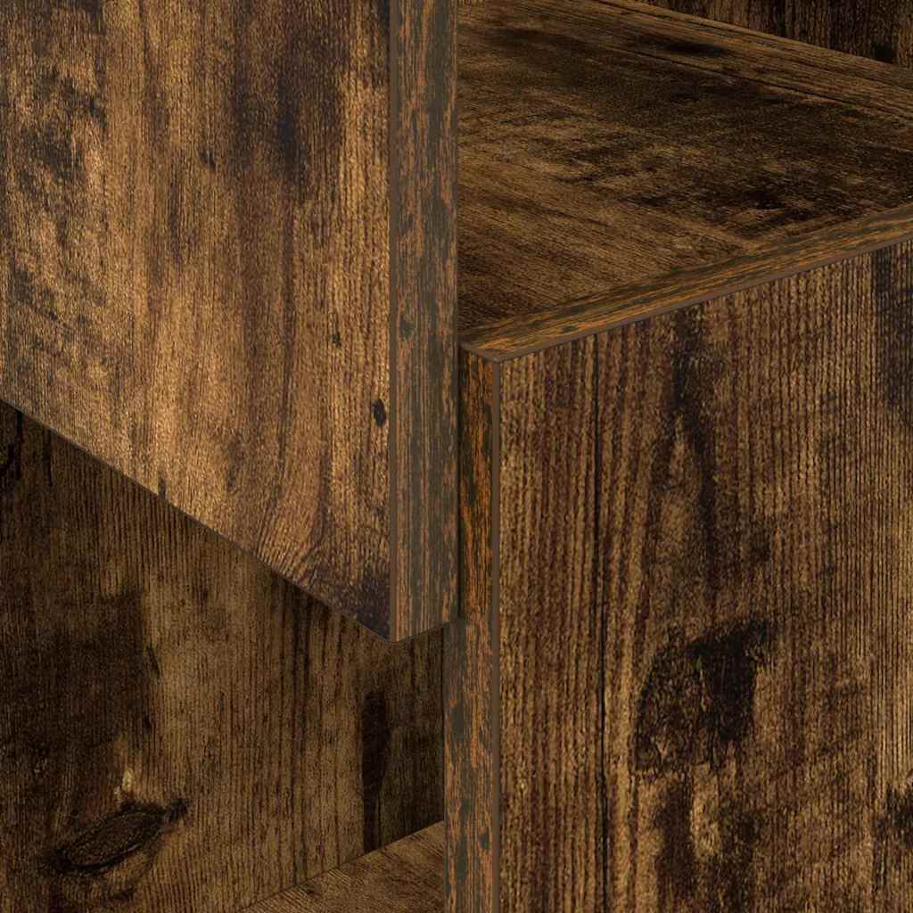 Hoekkast Gerookt eiken 25,5x25x102cm Bewerkt hout is nu te koop bij PeponiXL, paradijselijk wonen!