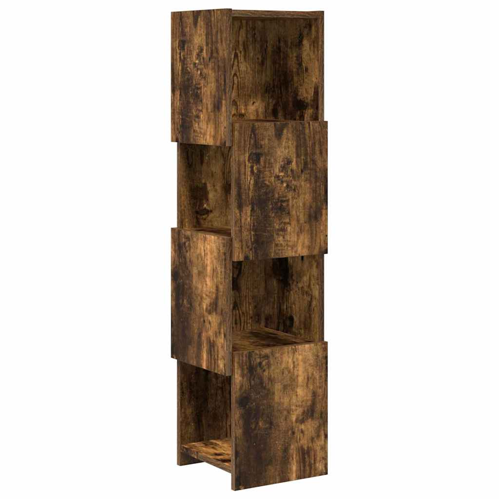 Hoekkast Gerookt eiken 25,5x25x102cm Bewerkt hout is nu te koop bij PeponiXL, paradijselijk wonen!