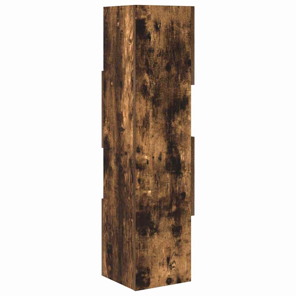 Hoekkast Gerookt eiken 25,5x25x102cm Bewerkt hout is nu te koop bij PeponiXL, paradijselijk wonen!