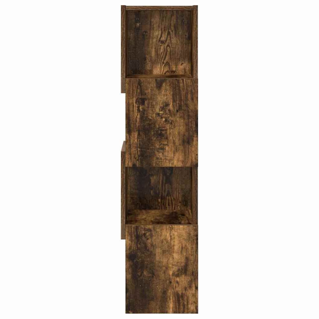 Hoekkast Gerookt eiken 25,5x25x102cm Bewerkt hout is nu te koop bij PeponiXL, paradijselijk wonen!