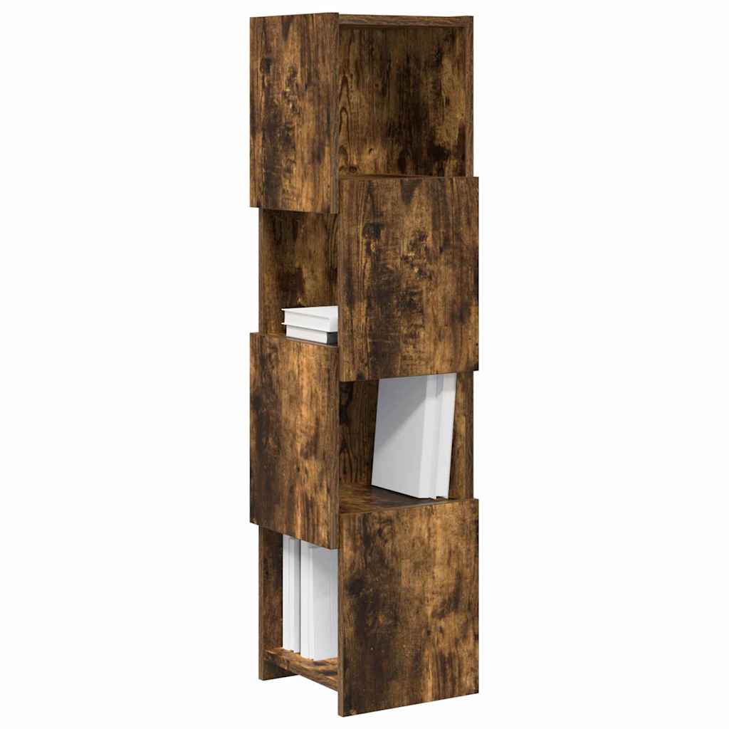 Hoekkast Gerookt eiken 25,5x25x102cm Bewerkt hout is nu te koop bij PeponiXL, paradijselijk wonen!
