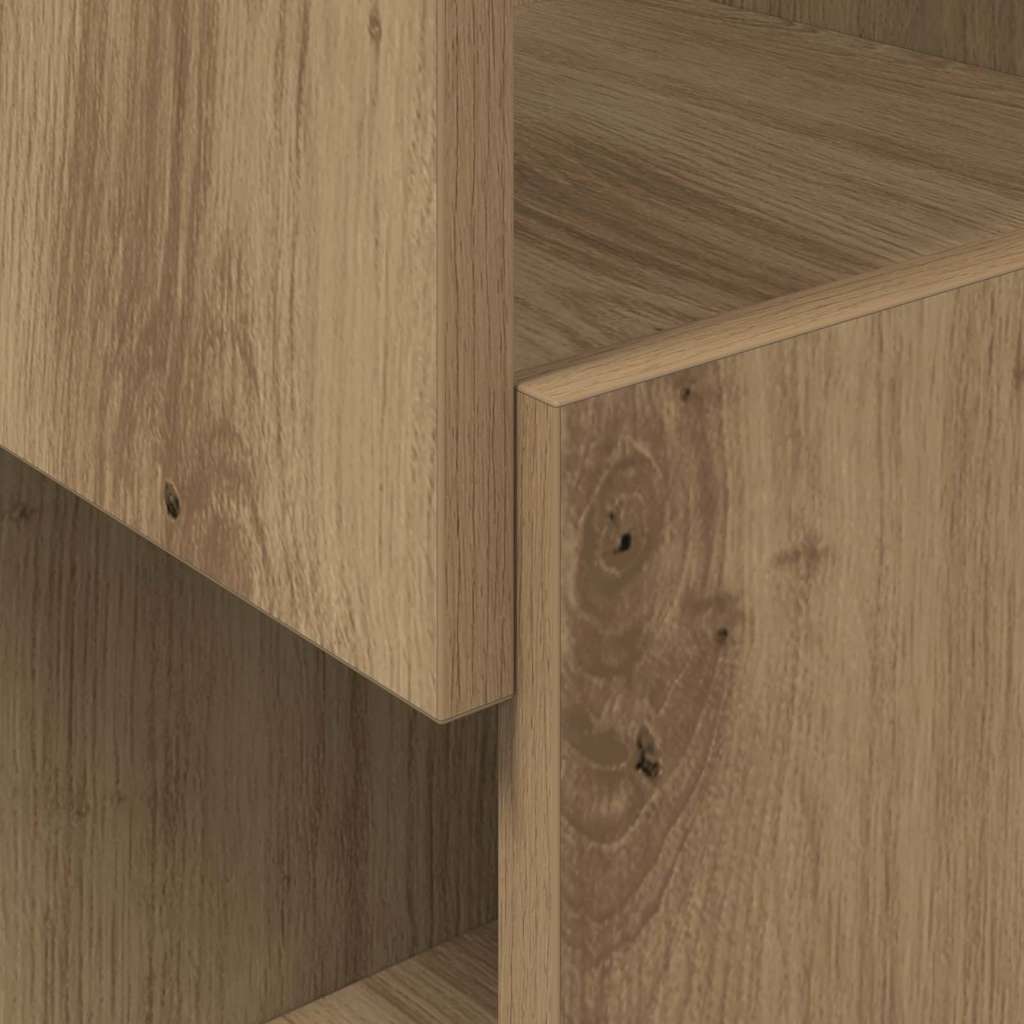 Hoekkast Artisan Eiken 25,5x25x102cm Bewerkt hout is nu te koop bij PeponiXL, paradijselijk wonen!