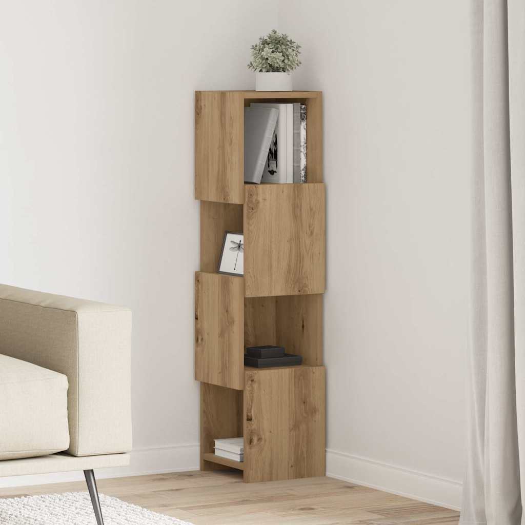 Hoekkast Artisan Eiken 25,5x25x102cm Bewerkt hout is nu te koop bij PeponiXL, paradijselijk wonen!